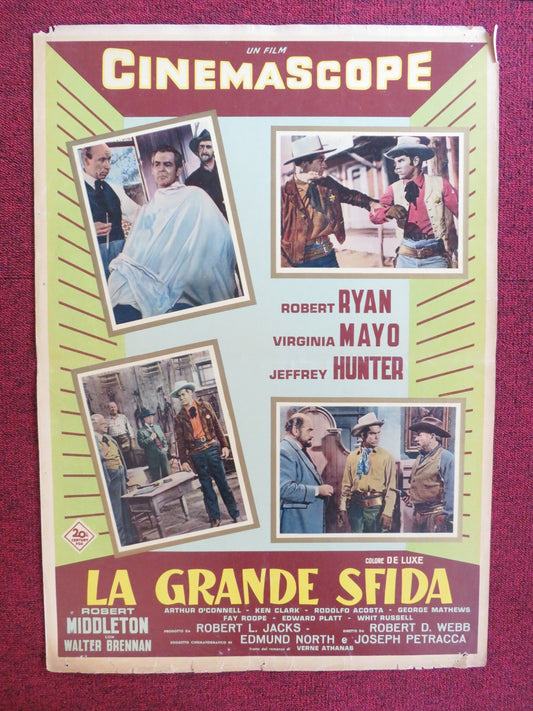 THE PROUD ONES - D ITALIAN FOTOBUSTA POSTER ROBERT RYAN VIRGINIA MAYO 1956 Rendezvous Cinema Movie posters