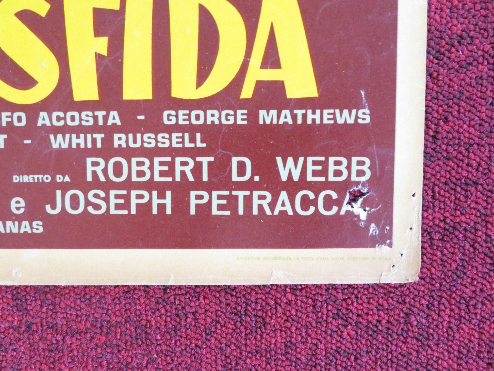 THE PROUD ONES - E ITALIAN FOTOBUSTA POSTER ROBERT RYAN VIRGINIA MAYO 1956 Rendezvous Cinema Movie posters