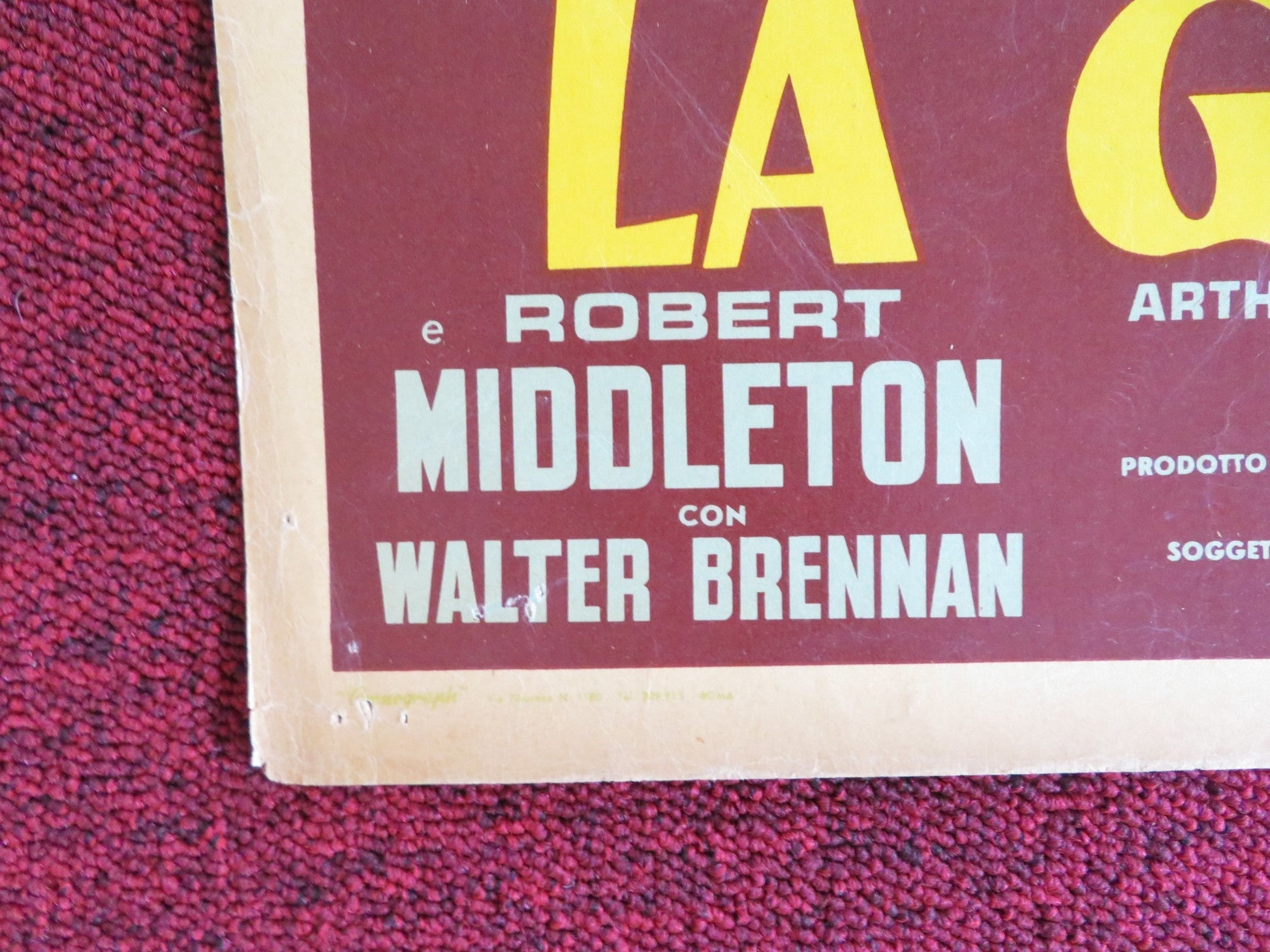 THE PROUD ONES - E ITALIAN FOTOBUSTA POSTER ROBERT RYAN VIRGINIA MAYO 1956 Rendezvous Cinema Movie posters