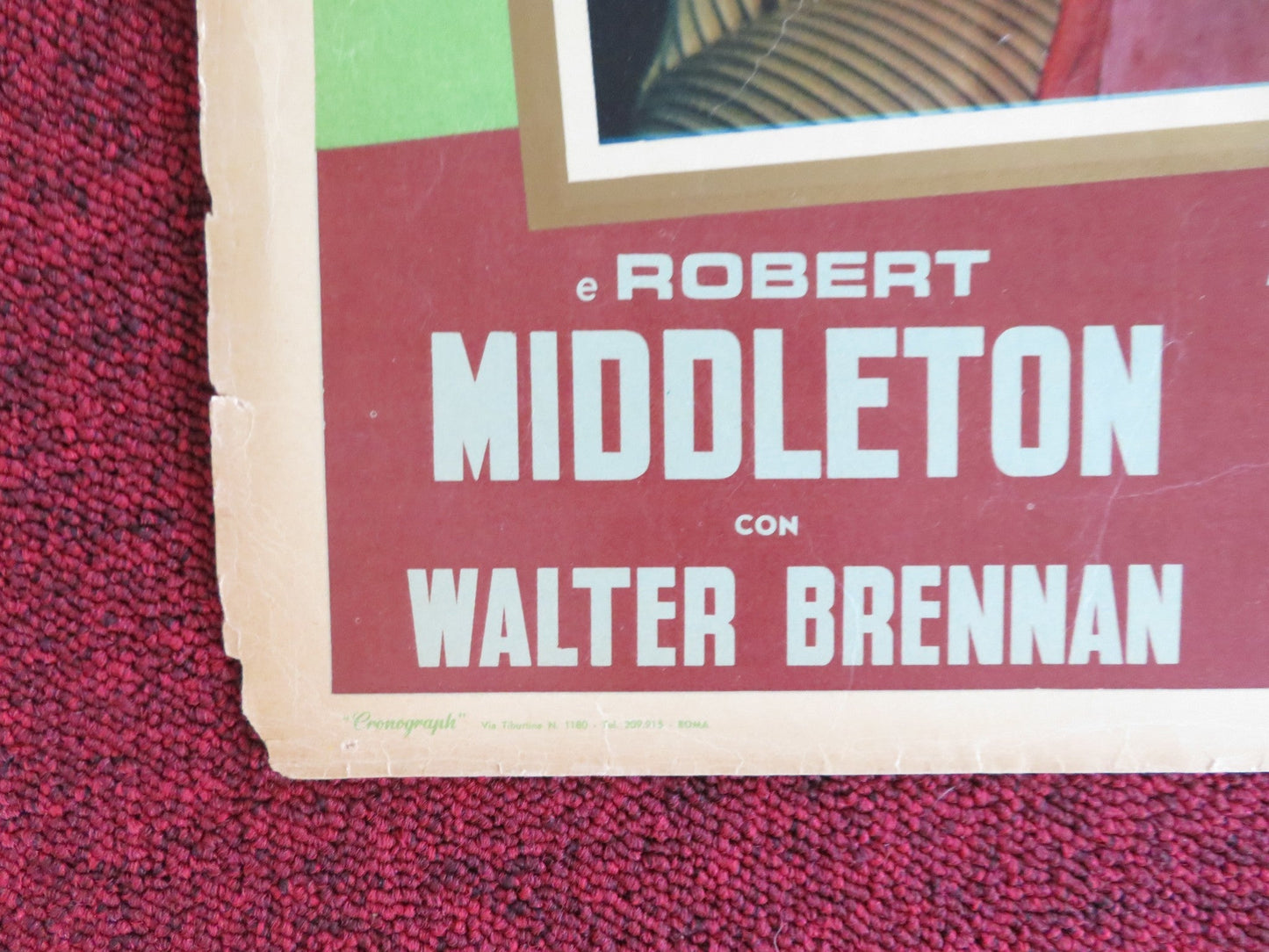 THE PROUD ONES - F ITALIAN FOTOBUSTA POSTER ROBERT RYAN VIRGINIA MAYO 1956 Rendezvous Cinema Movie posters