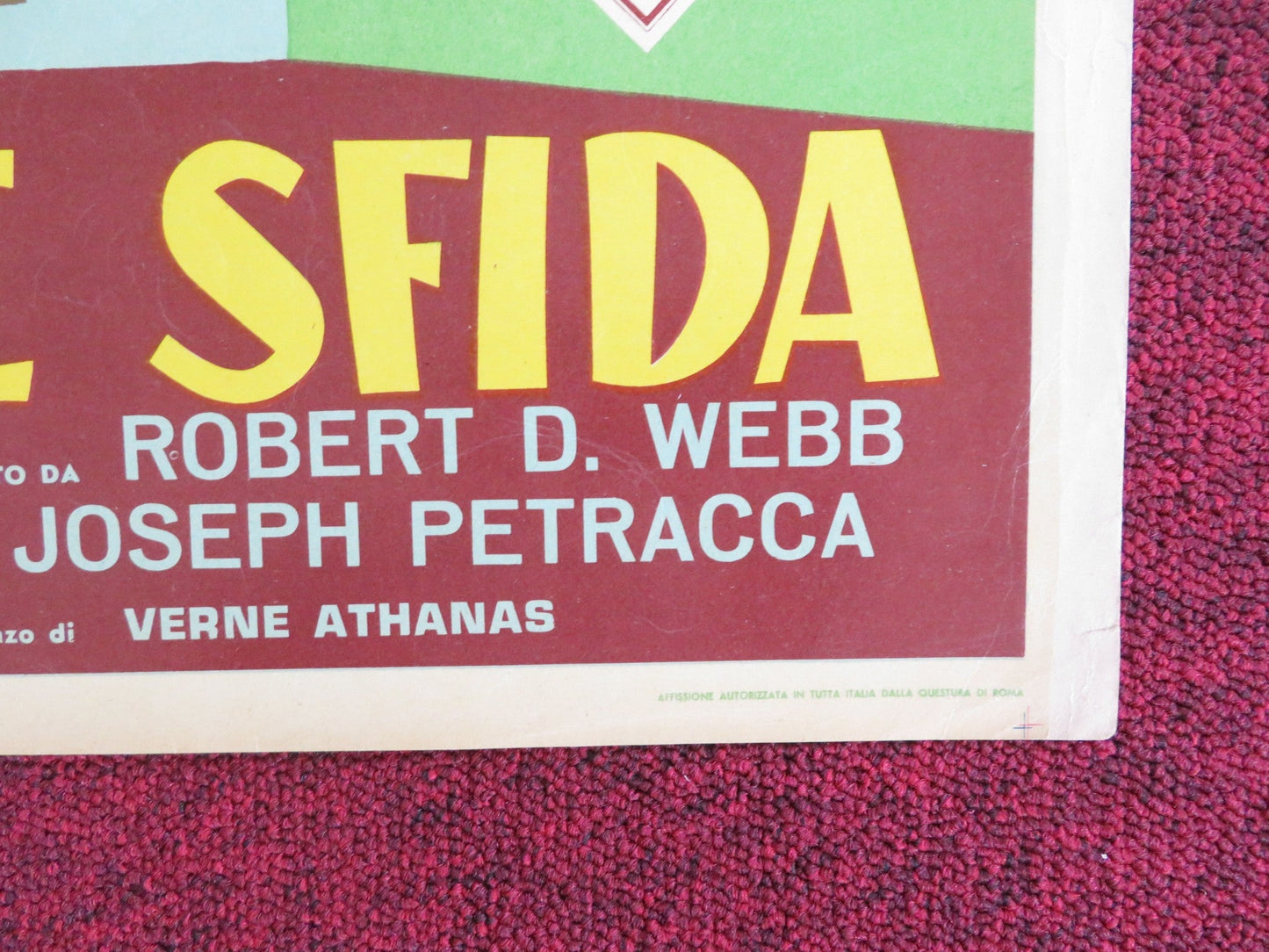 THE PROUD ONES - F ITALIAN FOTOBUSTA POSTER ROBERT RYAN VIRGINIA MAYO 1956 Rendezvous Cinema Movie posters