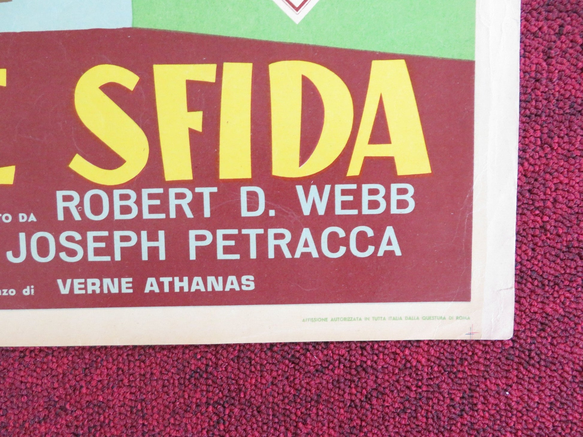 THE PROUD ONES - F ITALIAN FOTOBUSTA POSTER ROBERT RYAN VIRGINIA MAYO 1956 Rendezvous Cinema Movie posters