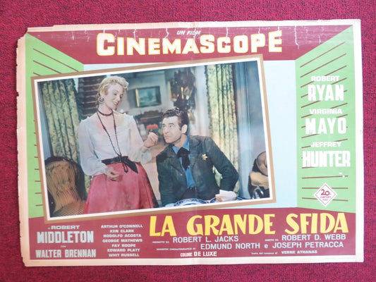 THE PROUD ONES - F ITALIAN FOTOBUSTA POSTER ROBERT RYAN VIRGINIA MAYO 1956 Rendezvous Cinema Movie posters