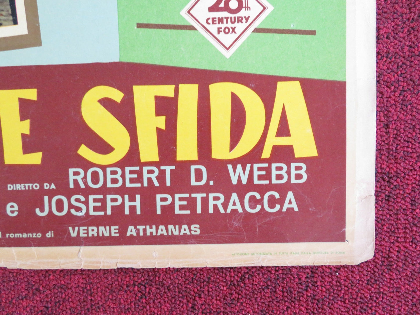 THE PROUD ONES - G ITALIAN FOTOBUSTA POSTER ROBERT RYAN VIRGINIA MAYO 1956 Rendezvous Cinema Movie posters