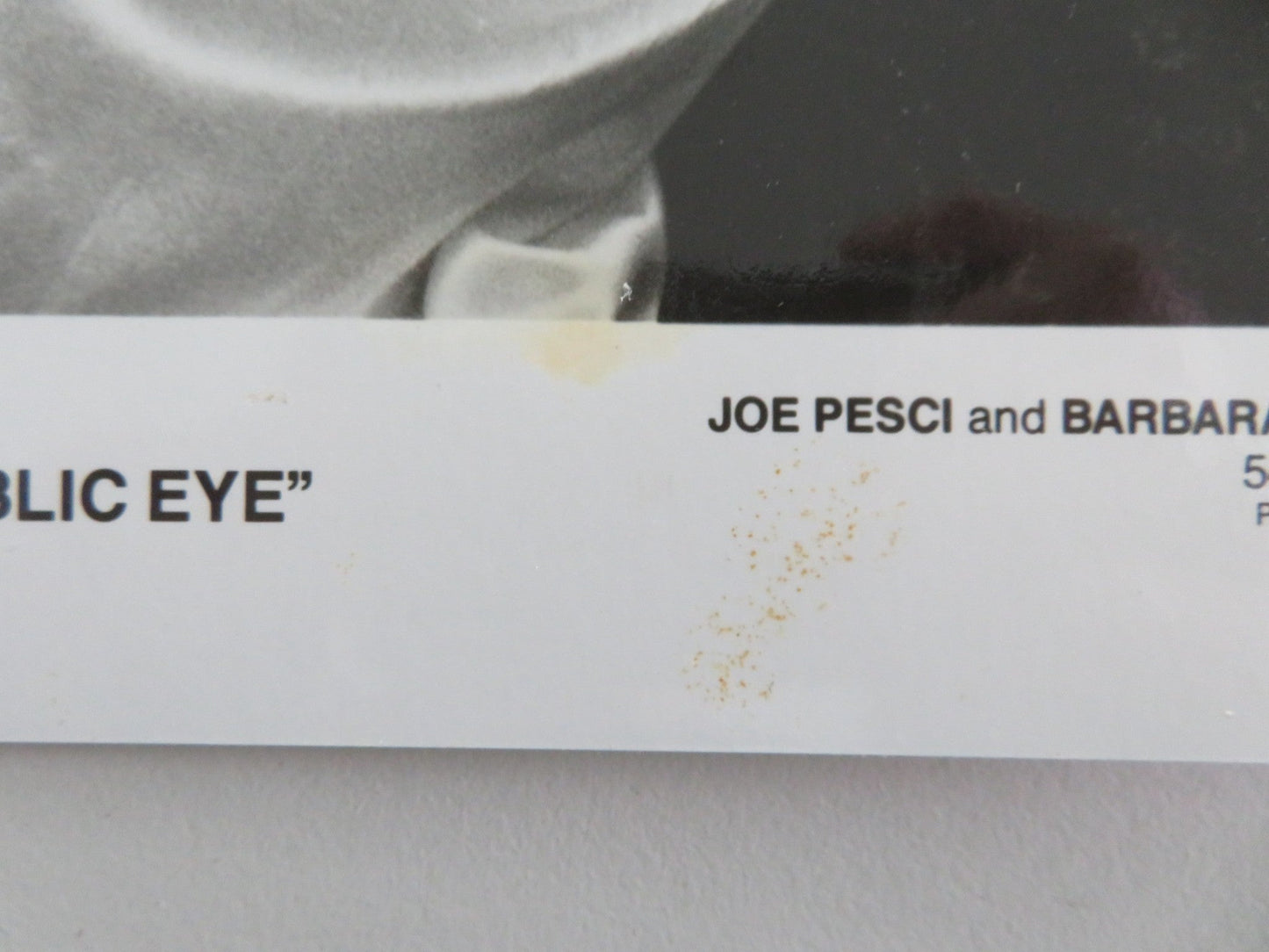 THE PUBLIC EYE MOVIE STILL PHOTO JOE PESCI BARBARA HERSHEY 1991 Movie posters