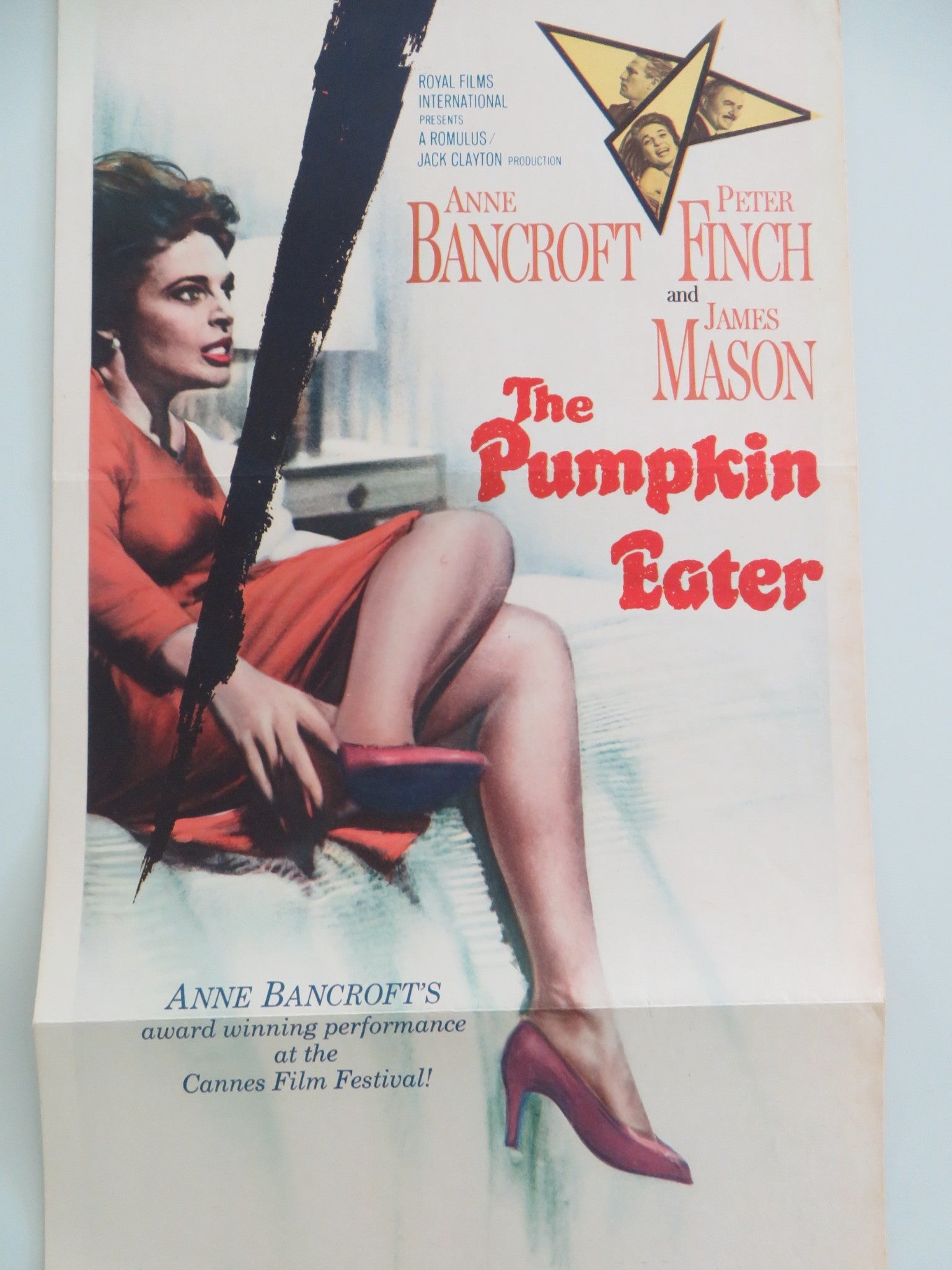 The Pumpkin Eater US Insert Poster Anne Bancroft Peter Finch 1964 Movie posters