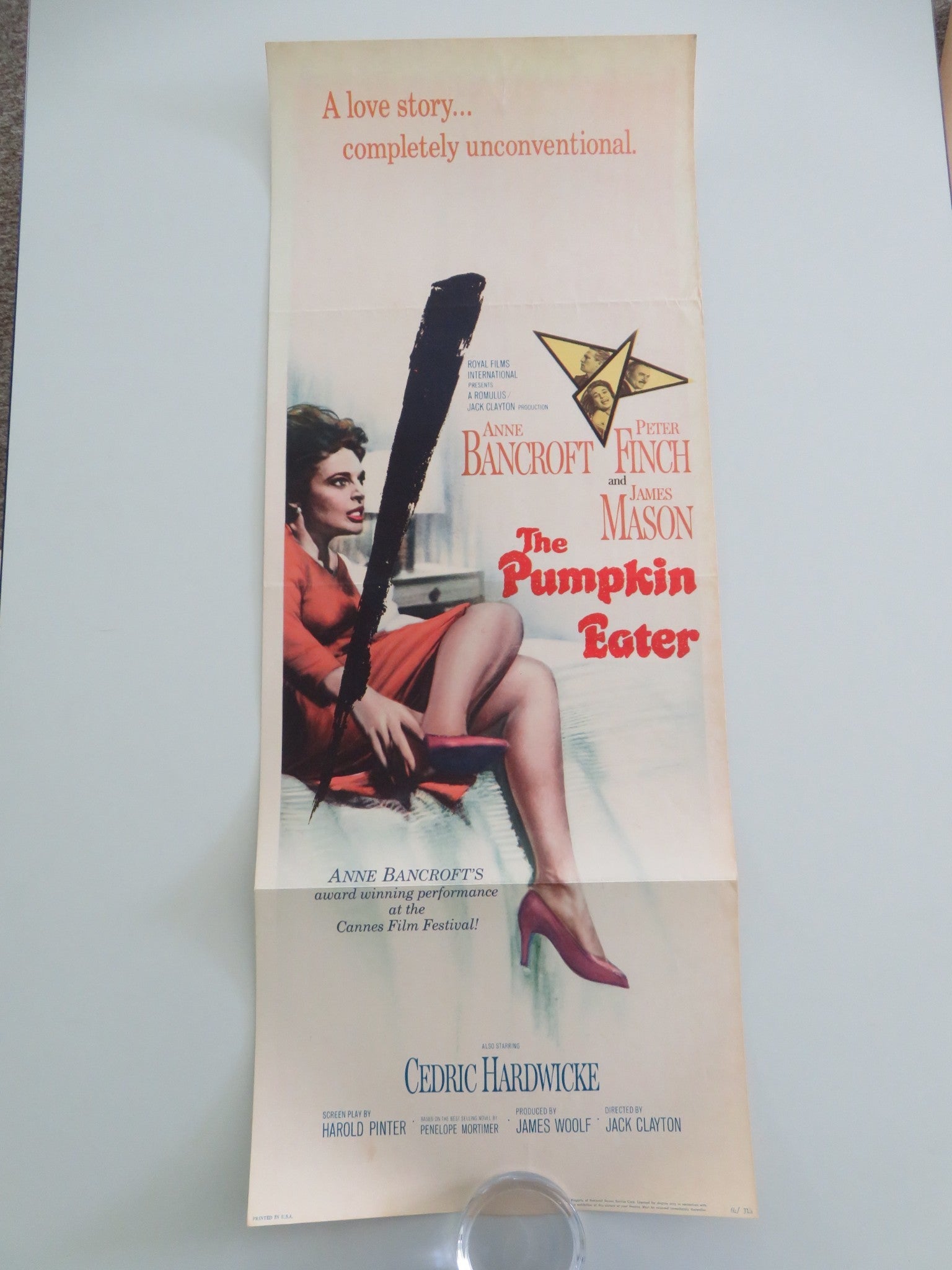 The Pumpkin Eater US Insert Poster Anne Bancroft Peter Finch 1964 Movie posters