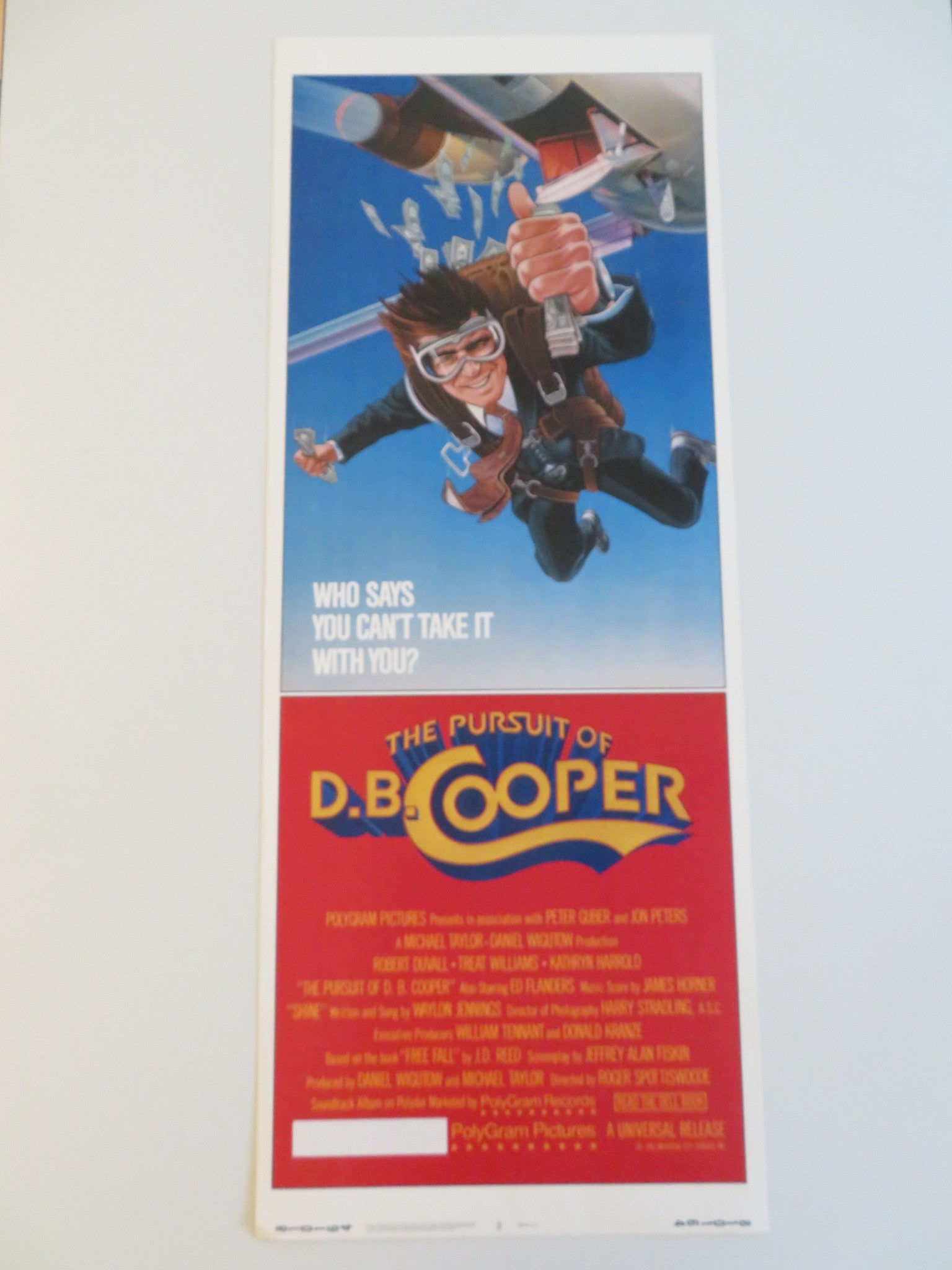 THE PURSUIT OF D.B. COOPER US INSERT POSTER ROBERT DUVALL TREAT WILLIAMS 1981 Rendezvous Cinema Movie posters