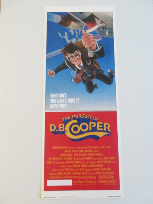 THE PURSUIT OF D.B. COOPER US INSERT POSTER ROBERT DUVALL TREAT WILLIAMS 1981 Rendezvous Cinema Movie posters