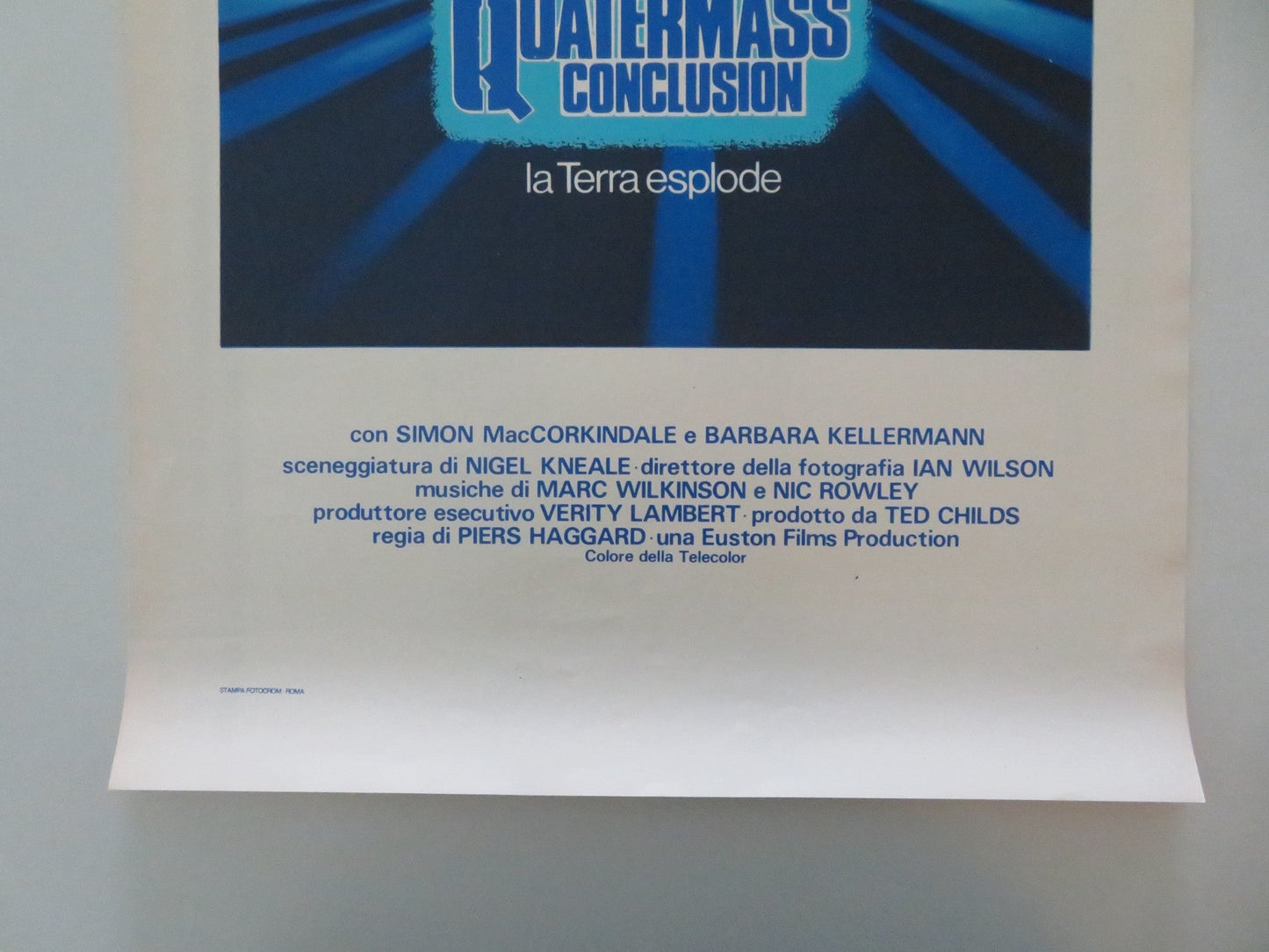 THE QUARTERMASS CONCLUSION ITALIAN LOCANDINA POSTER JOHN MILLS MACCORKINDA 1979 Movie posters
