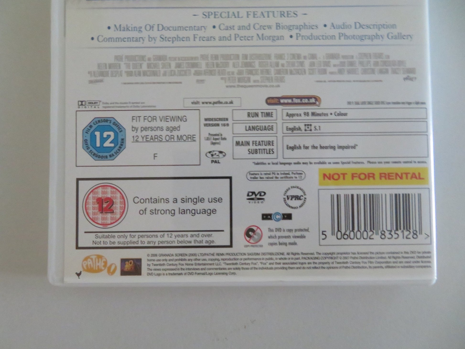 THE QUEEN - B (DVD) HELEN MIRREN JAMES CROMWELL 2006 REGION 2 Movie posters