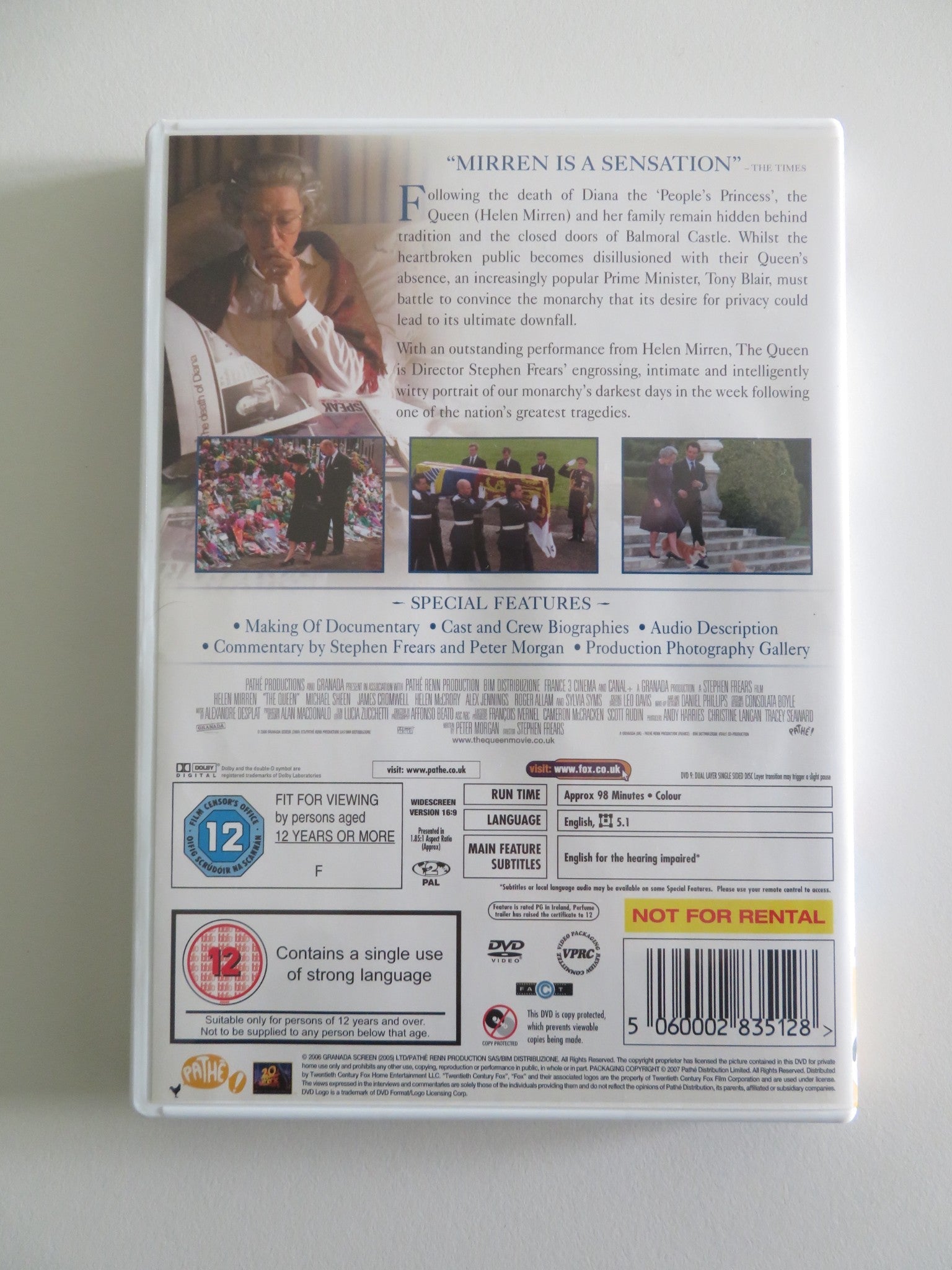 THE QUEEN (DVD) HELEN MIRREN JAMES CROMWELL 2006 REGION 2 Rendezvous Cinema Movie posters