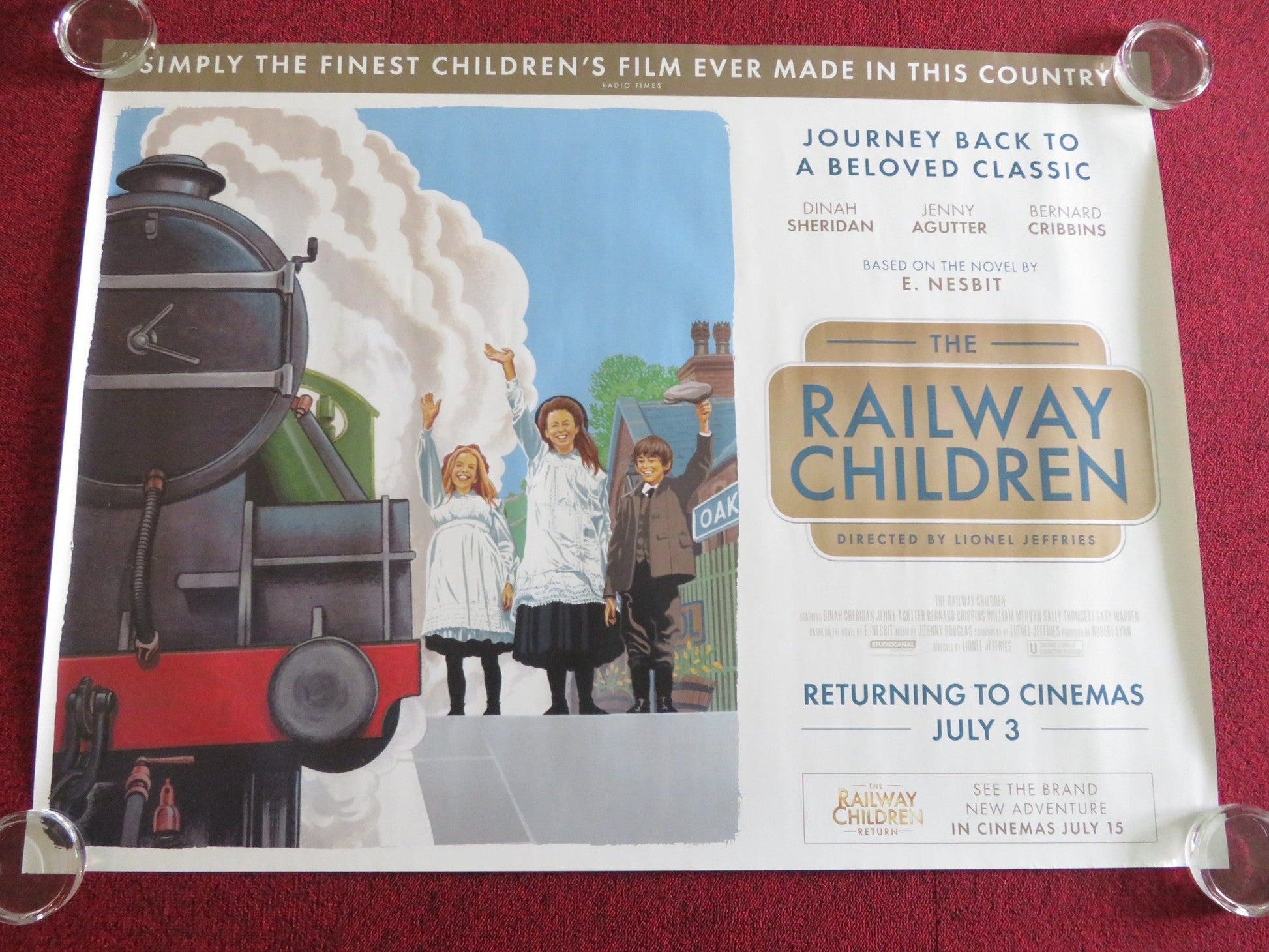 THE RAILWAY CHILDREN UK QUAD ROLLED POSTER JENNY AGUTTER BERNARD CRIBBENS R2022 Rendezvous Cinema Movie posters