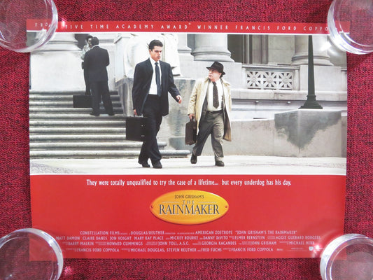 THE RAINMAKER UK MINI QUAD POSTER MATT DAMON DANNY DEVITO 1997 Rendezvous Cinema Movie posters