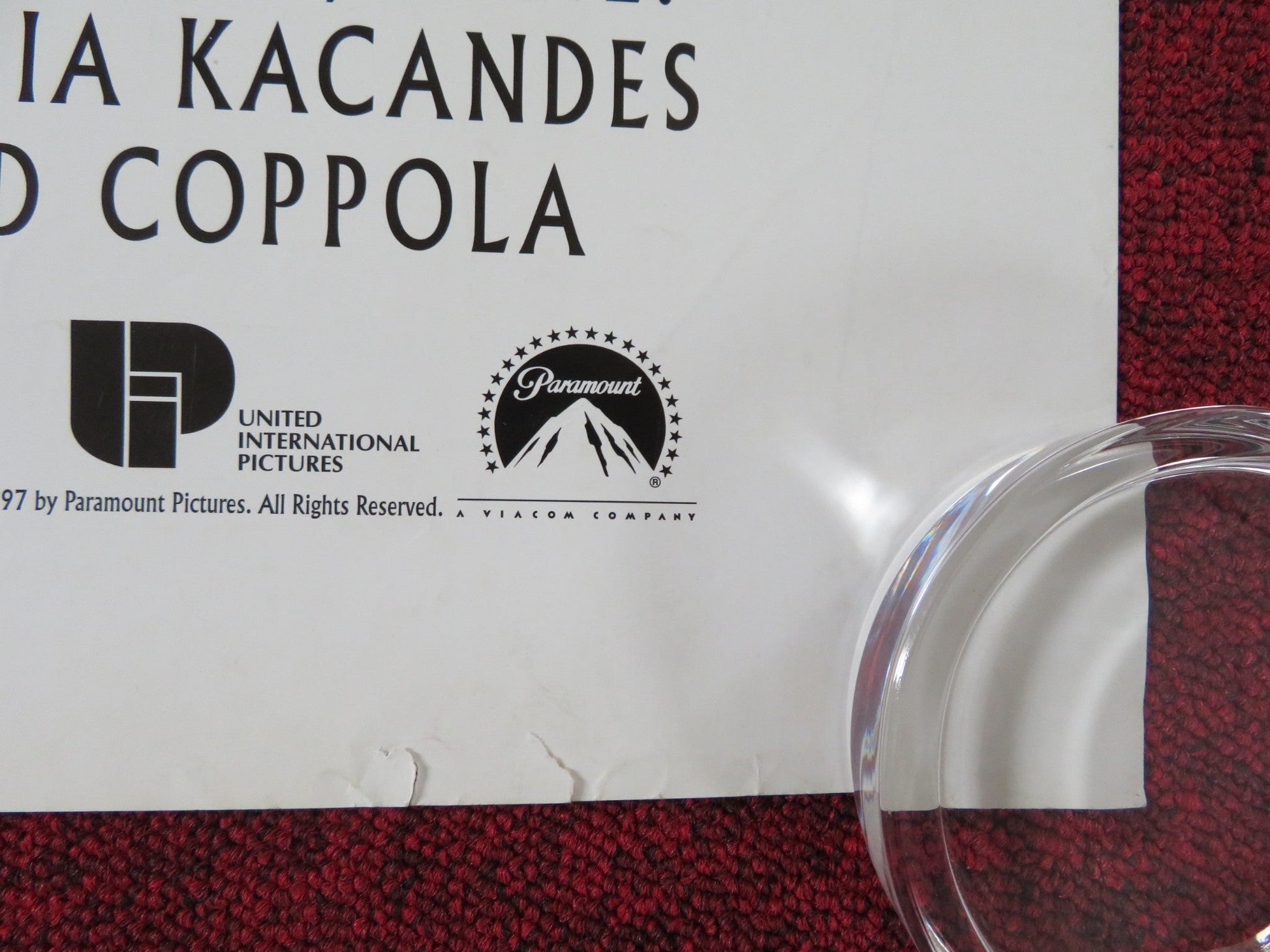 THE RAINMAKER US ONE SHEET ROLLED POSTER MATT DAMON DANNY DE VITO 1997 Rendezvous Cinema Movie posters