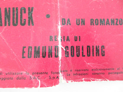 THE RAZOR'S EDGE ITALIAN FOTOBUSTA POSTER TYRONE POWER GENE TIERNEY R1946 Movie posters