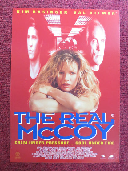THE REAL MCCOY VHS VIDEO POSTER KIM BASINGER VAL KILMER 1993 Rendezvous Cinema Movie posters