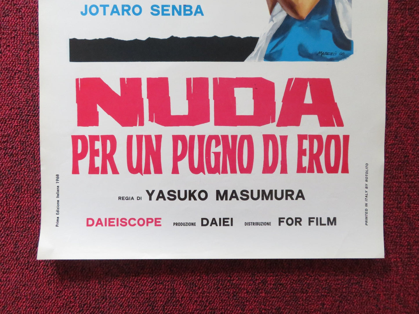 THE RED ANGEL ITALIAN LOCANDINA POSTER AYAKO WAKAO SHINSUKE ASHIDA 1968 Rendezvous Cinema Movie posters
