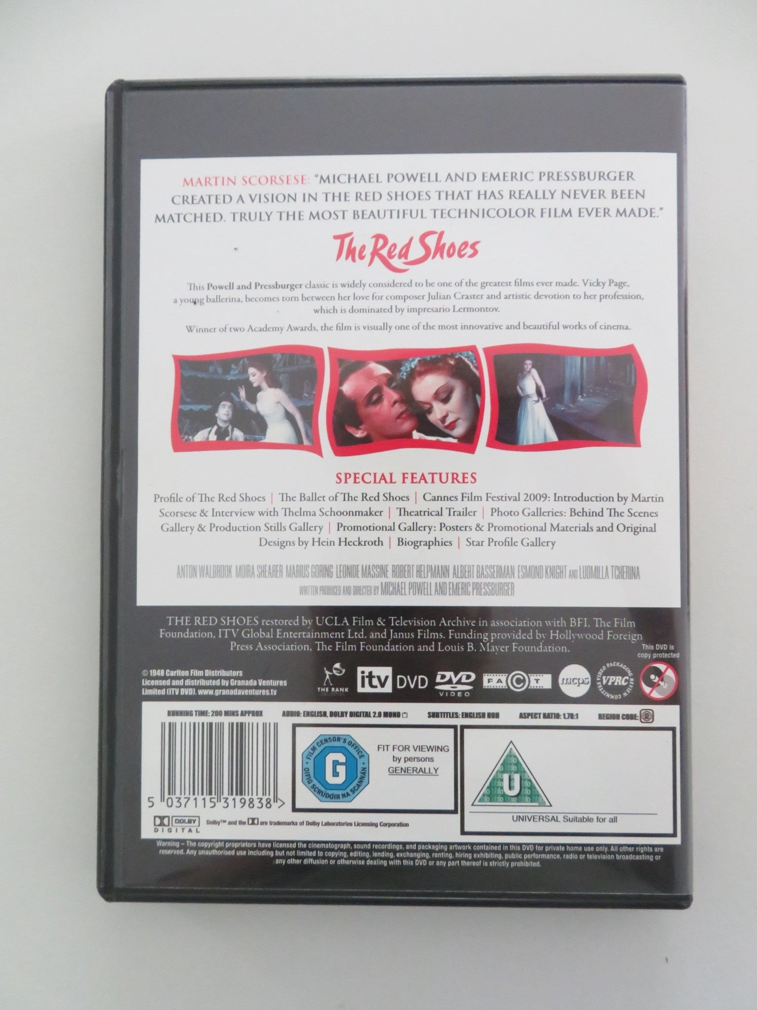 THE RED SHOES - 2 DISC SPECIAL RESTORATION EDITION (DVD) A.WALBROOK 1948 REGION 2 Movie posters