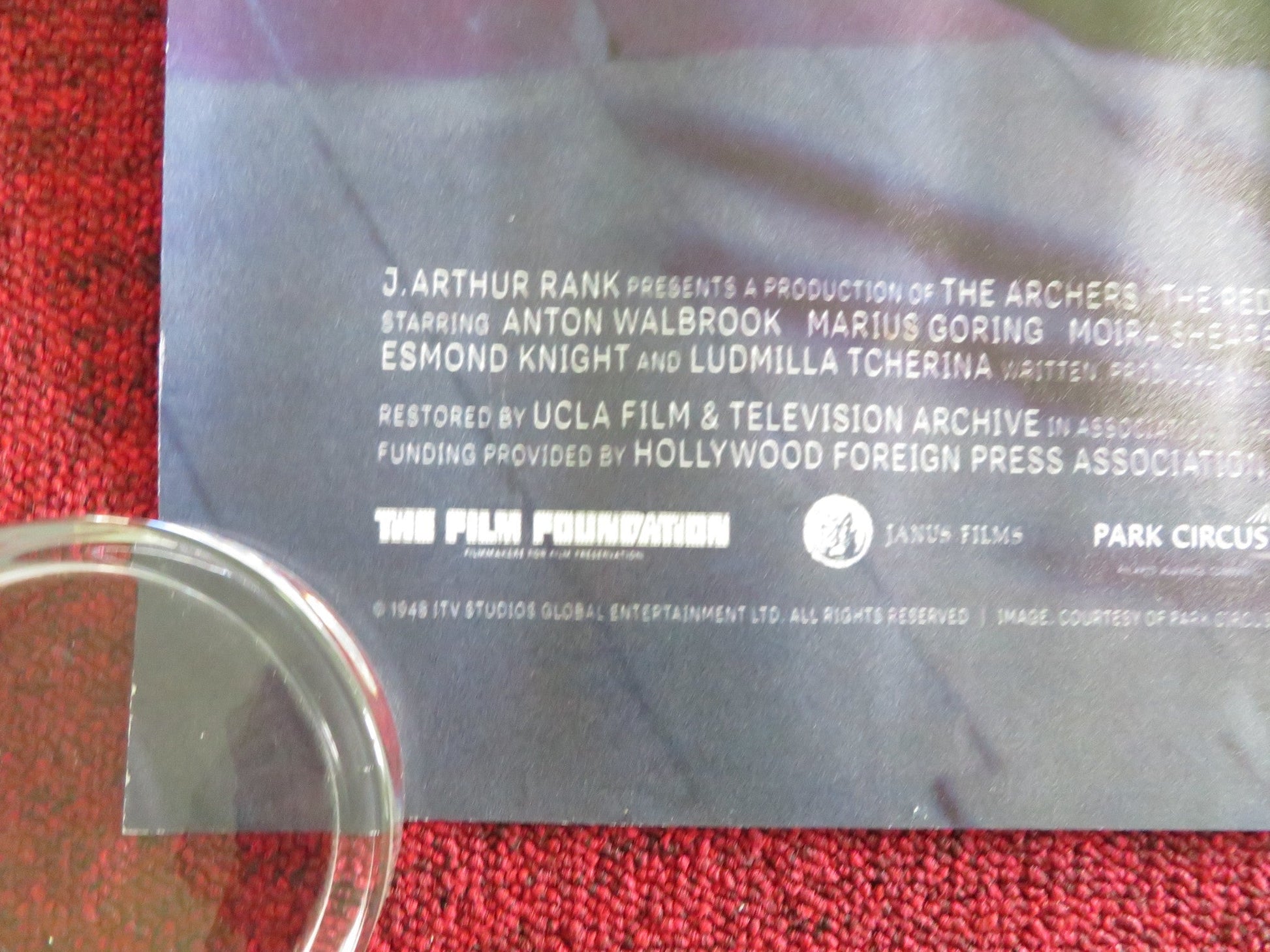 THE RED SHOES - BFI UK QUAD ROLLED POSTER ANTON WALBROOK MARIUS GORING 2023 Movie posters