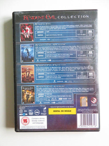 THE RESIDENT EVIL COLLECTION - 4 DISC (DVD) MILLA JOVOVICH 2002 REGION 2 Movie posters