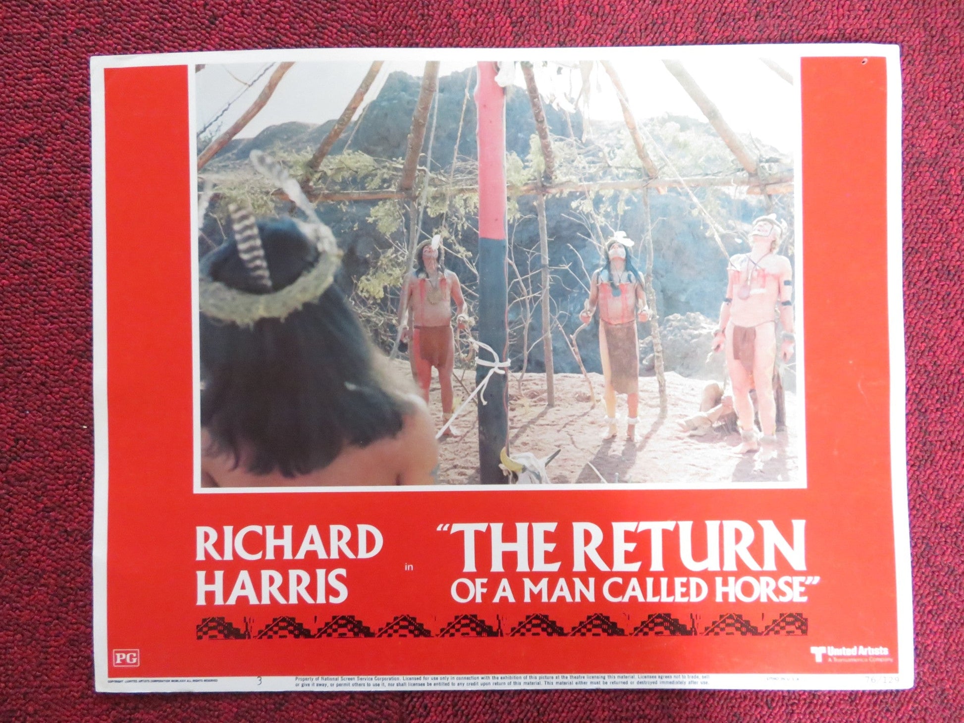 THE RETURN OF A MAN CALLED HORSE US LOBBY CARD FULL SET RICHARD HARRIS 1976 Rendezvous Cinema Movie posters