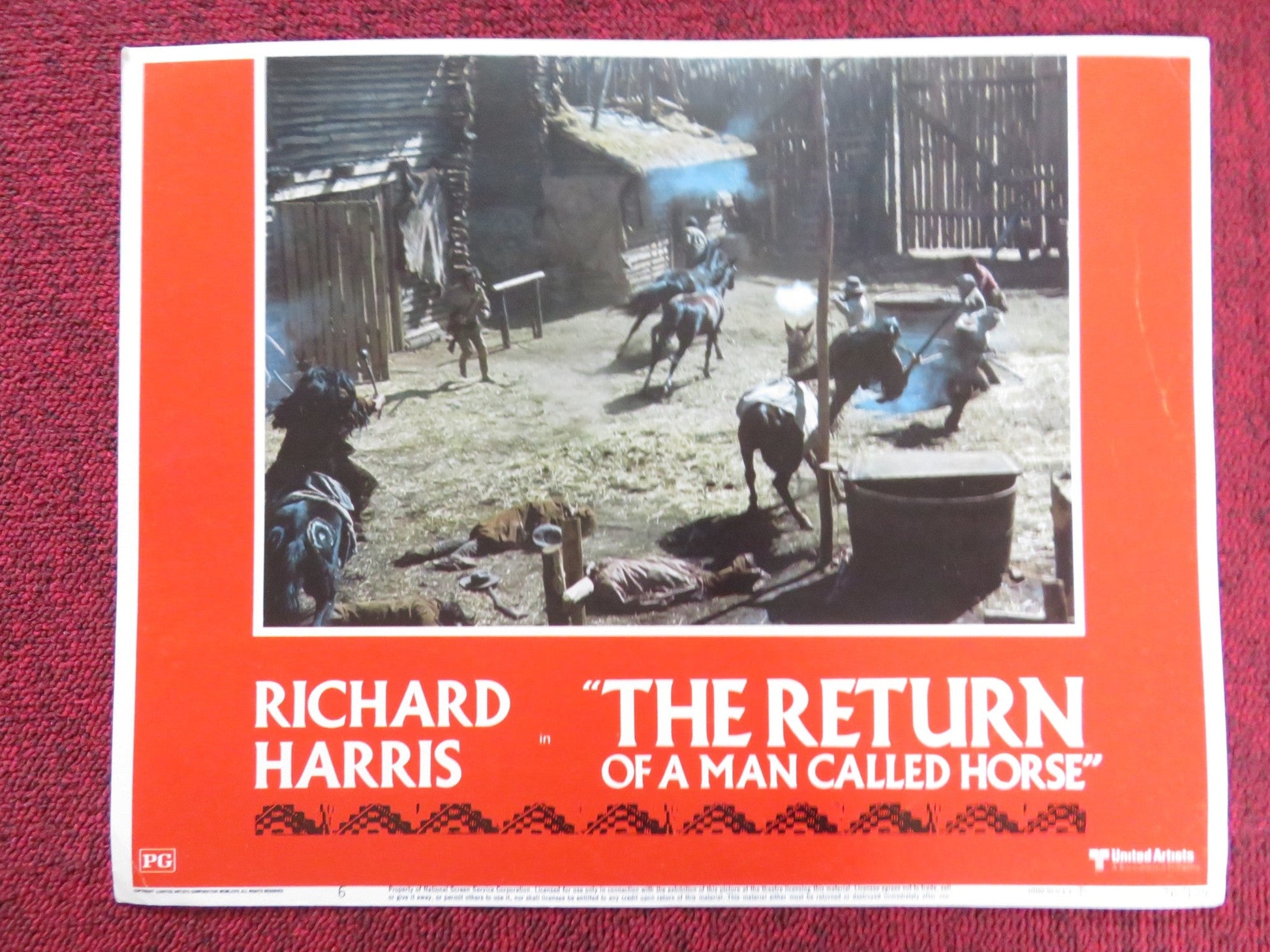 THE RETURN OF A MAN CALLED HORSE US LOBBY CARD FULL SET RICHARD HARRIS 1976 Rendezvous Cinema Movie posters
