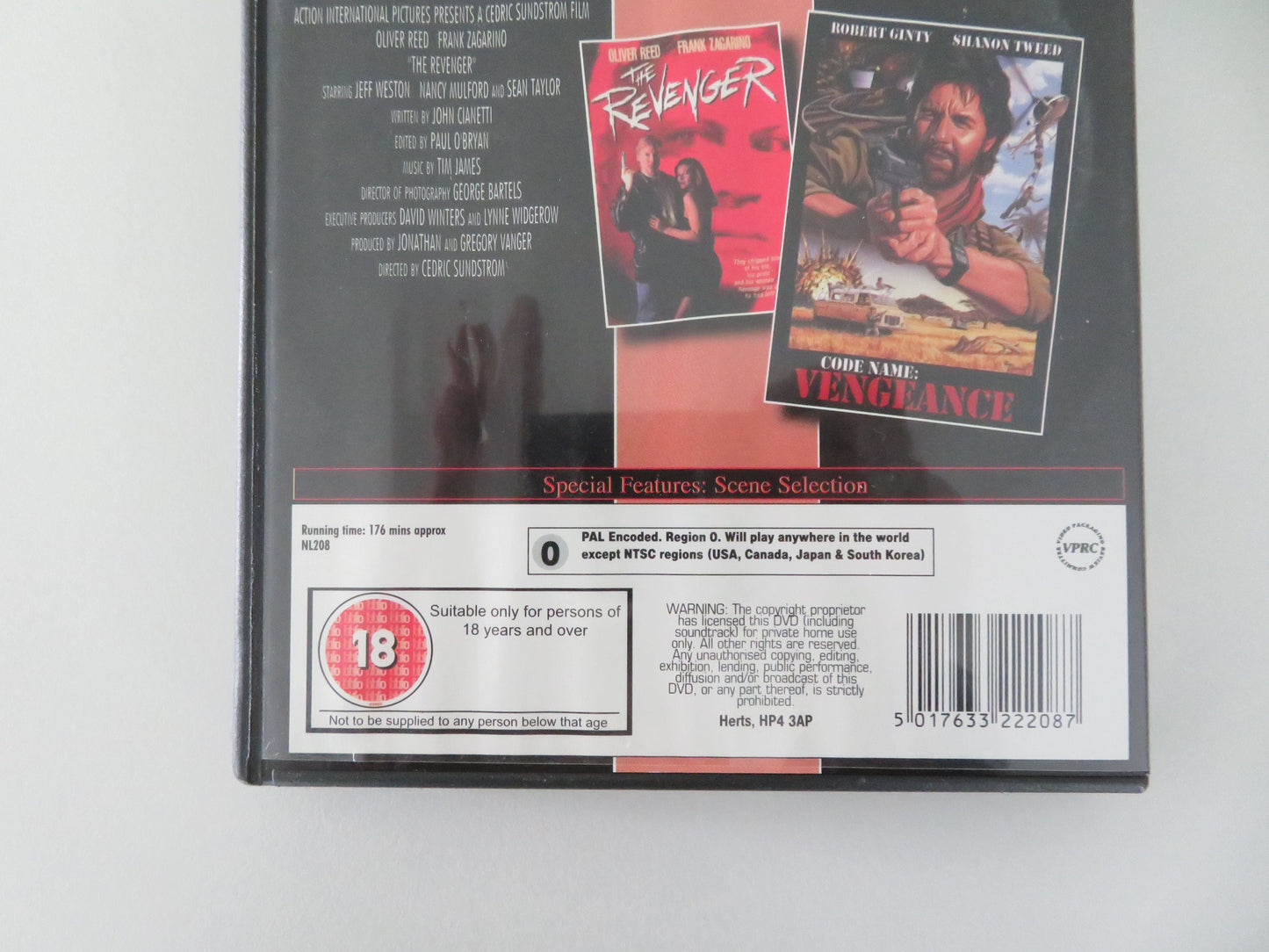 The Revenger + Codename Vengeance (DVD) Oliver Reed Frank Zagarino 1990 Region 0 Movie posters