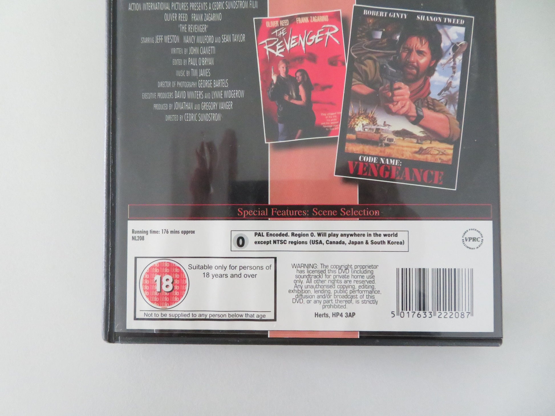 The Revenger + Codename Vengeance (DVD) Oliver Reed Frank Zagarino 1990 Region 0 Movie posters