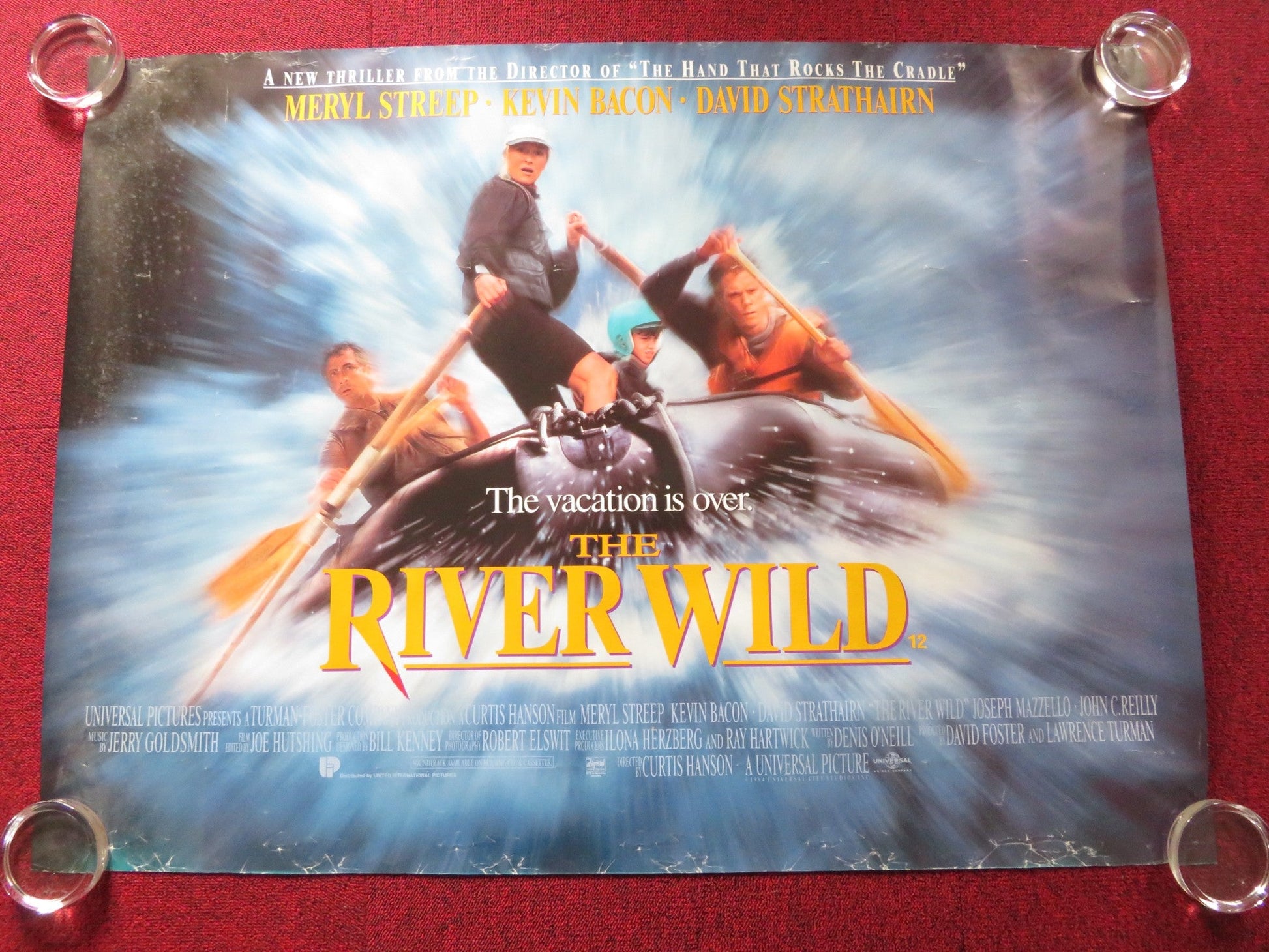 THE RIVER WILD UK QUAD ROLLED POSTER MERYL STREEP KEVIN BACON 1994 Rendezvous Cinema Movie posters
