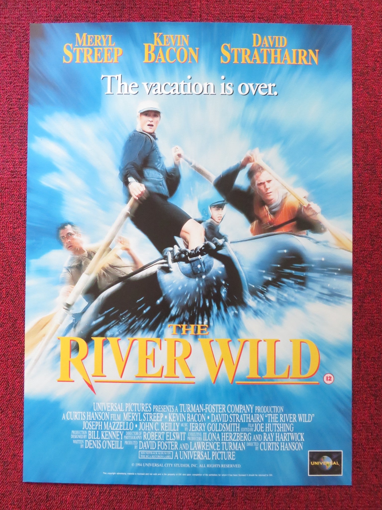 THE RIVER WILD VHS VIDEO POSTER MERYL STREEP KEVIN BACON 1994 Rendezvous Cinema Movie posters