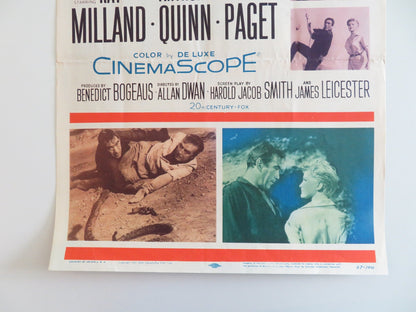 THE RIVER'S EDGE US INSERT POSTER RAY MILLAND ANTHONY QUINN 1957 Rendezvous Cinema Movie posters