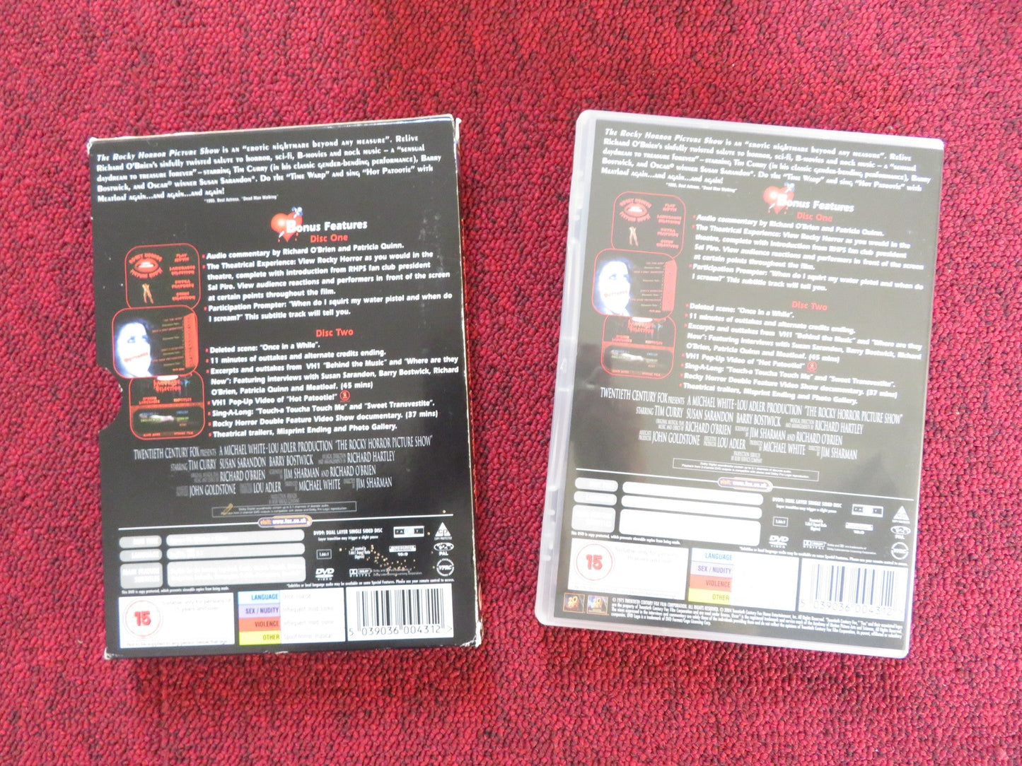 THE ROCKY HORROR PICTURE SHOW (DVD) TIM CURRY RICHARD O'BRIEN 1975 REGION 2 Rendezvous Cinema Movie posters