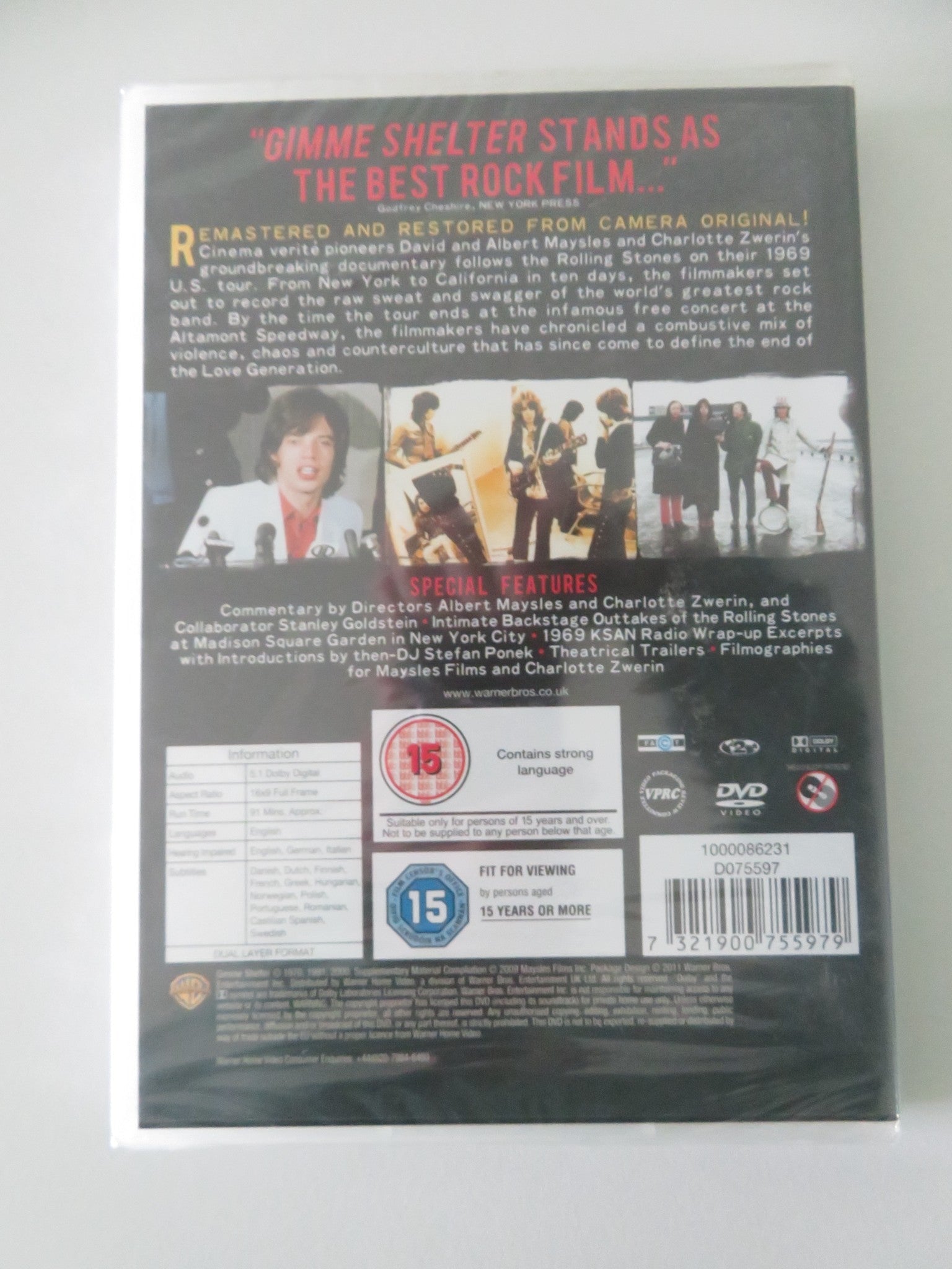 The Rolling Stones - Gimmie Shelter (DVD) Mick Jagger K. Richards 1970 Region 2 Movie posters