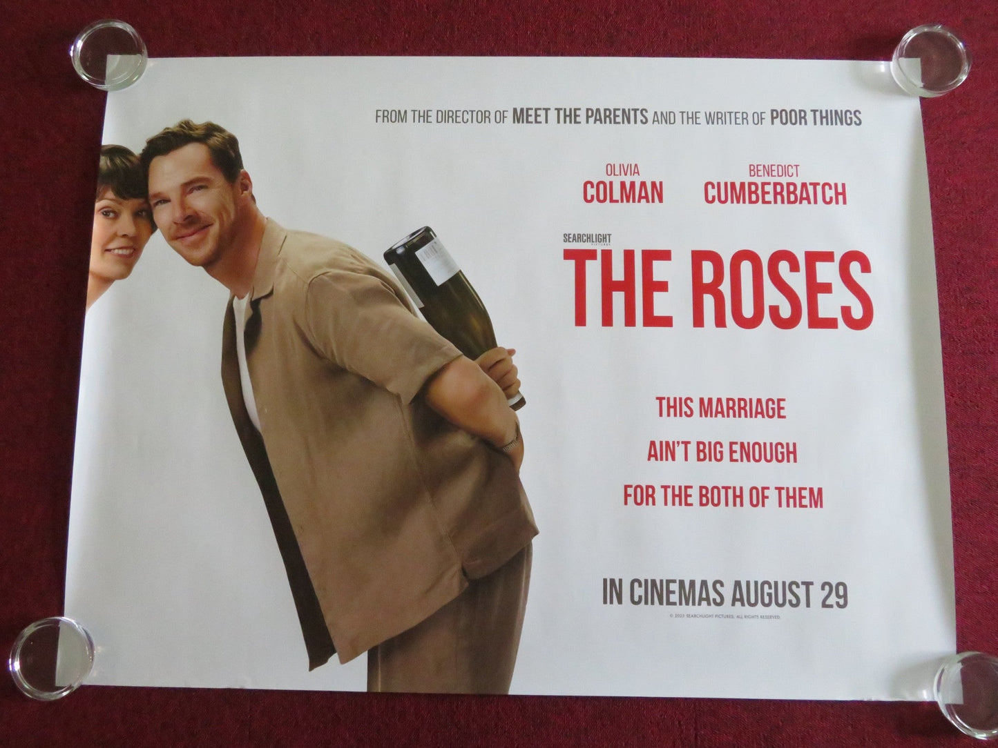THE ROSES - B UK QUAD ROLLED POSTER BENEDICT CUMBERBATCH OLIVIA COLMAN 2025 Movie posters