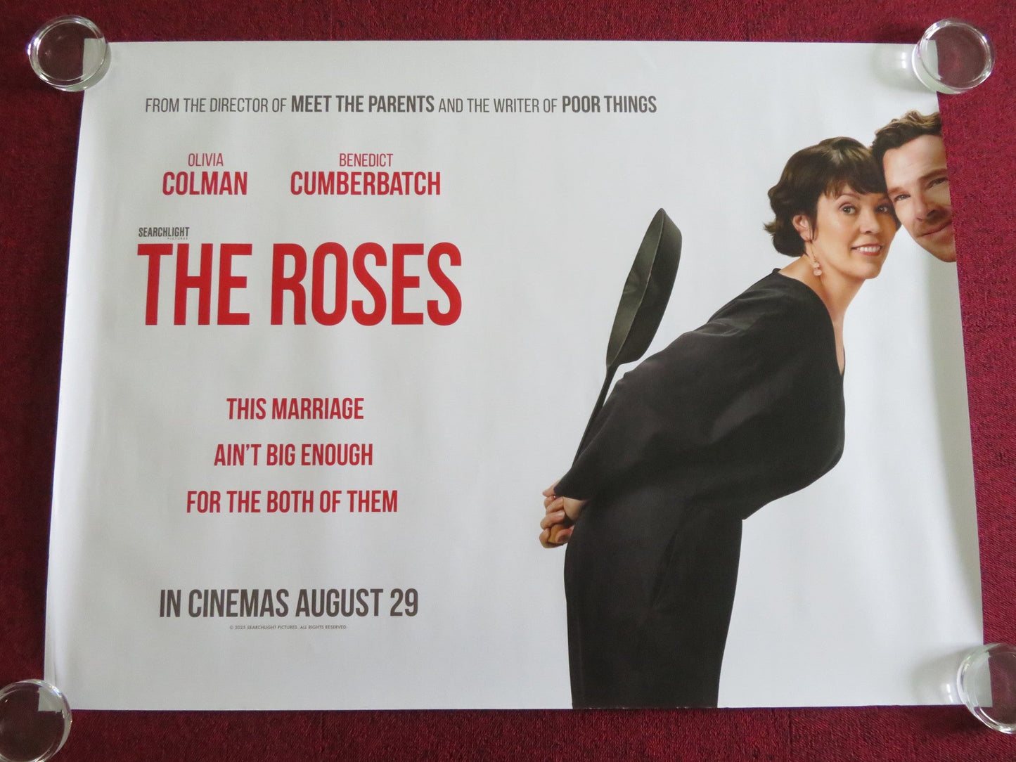 THE ROSES - C UK QUAD ROLLED POSTER BENEDICT CUMBERBATCH OLIVIA COLMAN 2025 Movie posters