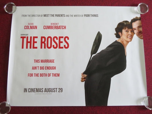 THE ROSES - C UK QUAD ROLLED POSTER BENEDICT CUMBERBATCH OLIVIA COLMAN 2025 Movie posters