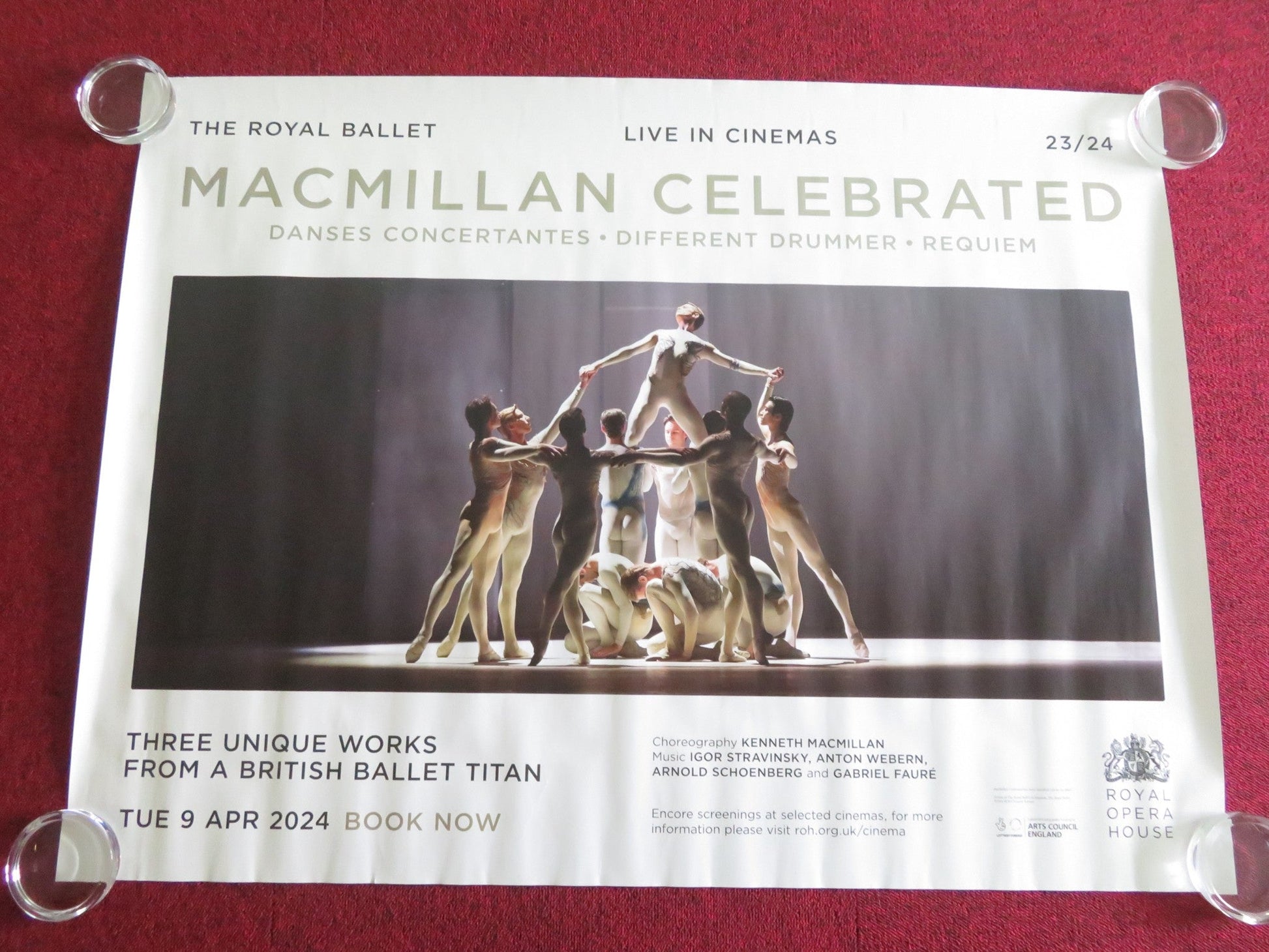 The Royal Ballet: Macmillan Celebrated UK QUAD ROLLED POSTER K. MACMILLAN 2024 Movie posters
