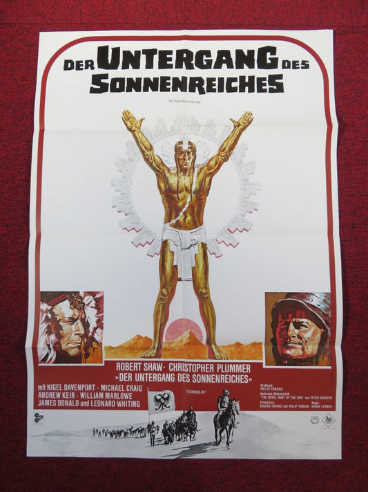 THE ROYAL HUNT OF THE SUN GERMAN A1 POSTER FOLDED ROBERT SHAW 1970 Rendezvous Cinema Movie posters