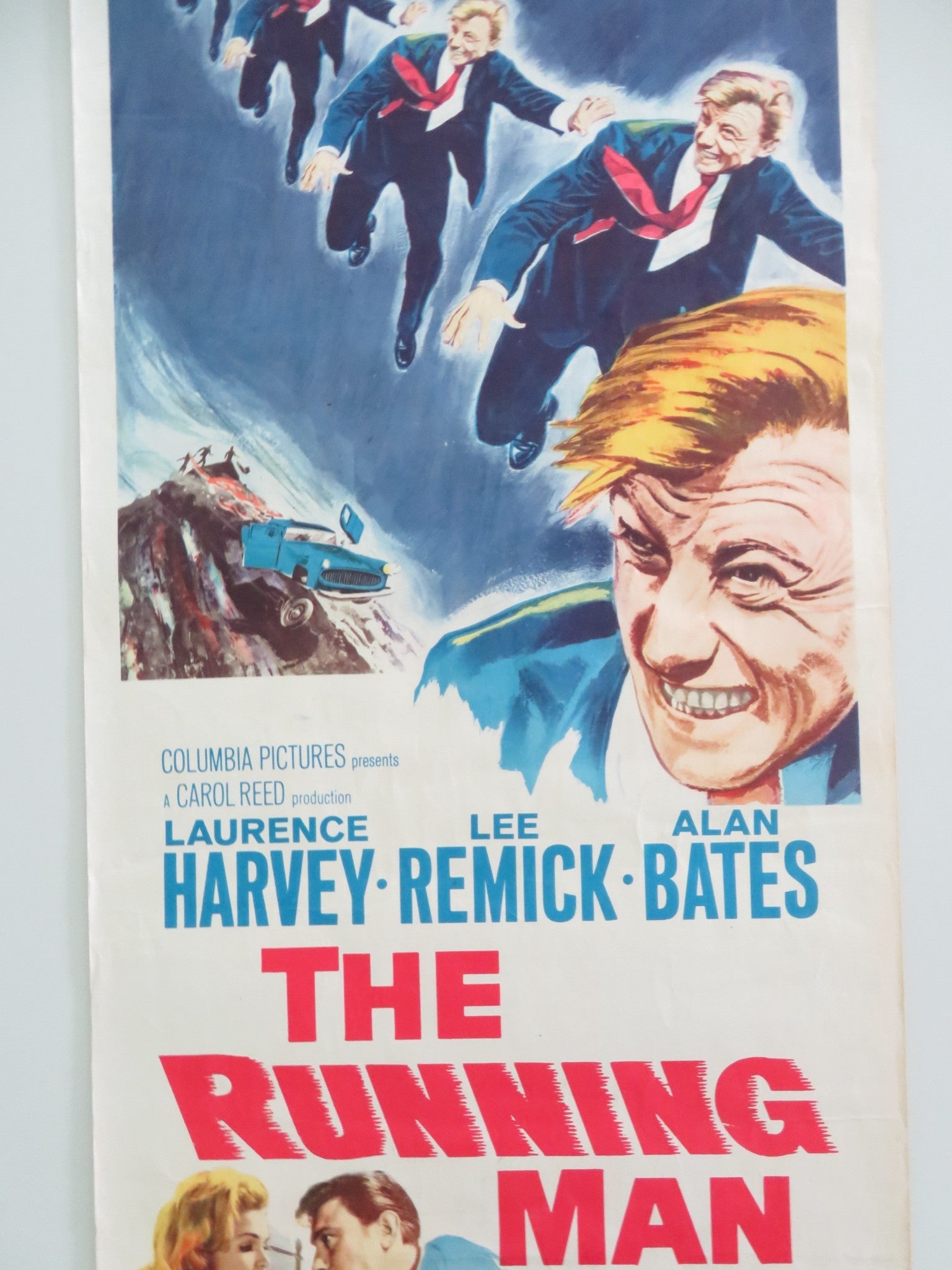 THE RUNNING MAN US INSERT POSTER LAURENCE HARVEY LEE REMICK ALAN BATES 1963 Movie posters
