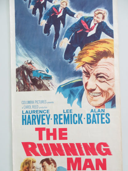 THE RUNNING MAN US INSERT POSTER LAURENCE HARVEY LEE REMICK ALAN BATES 1963 Movie posters