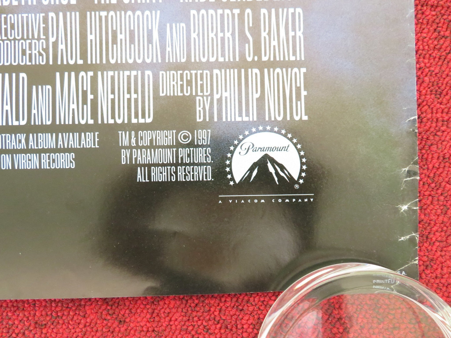 THE SAINT US ONE SHEET ROLLED POSTER VAL KILMER ELISABETH SHUE 1997 Movie posters