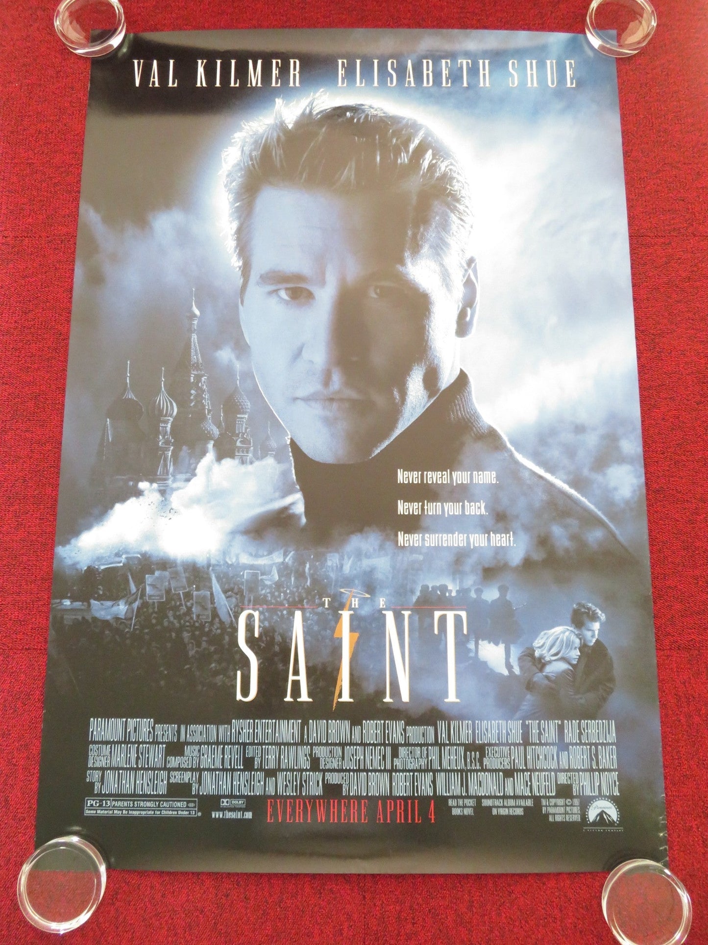THE SAINT US ONE SHEET ROLLED POSTER VAL KILMER ELISABETH SHUE 1997 Movie posters