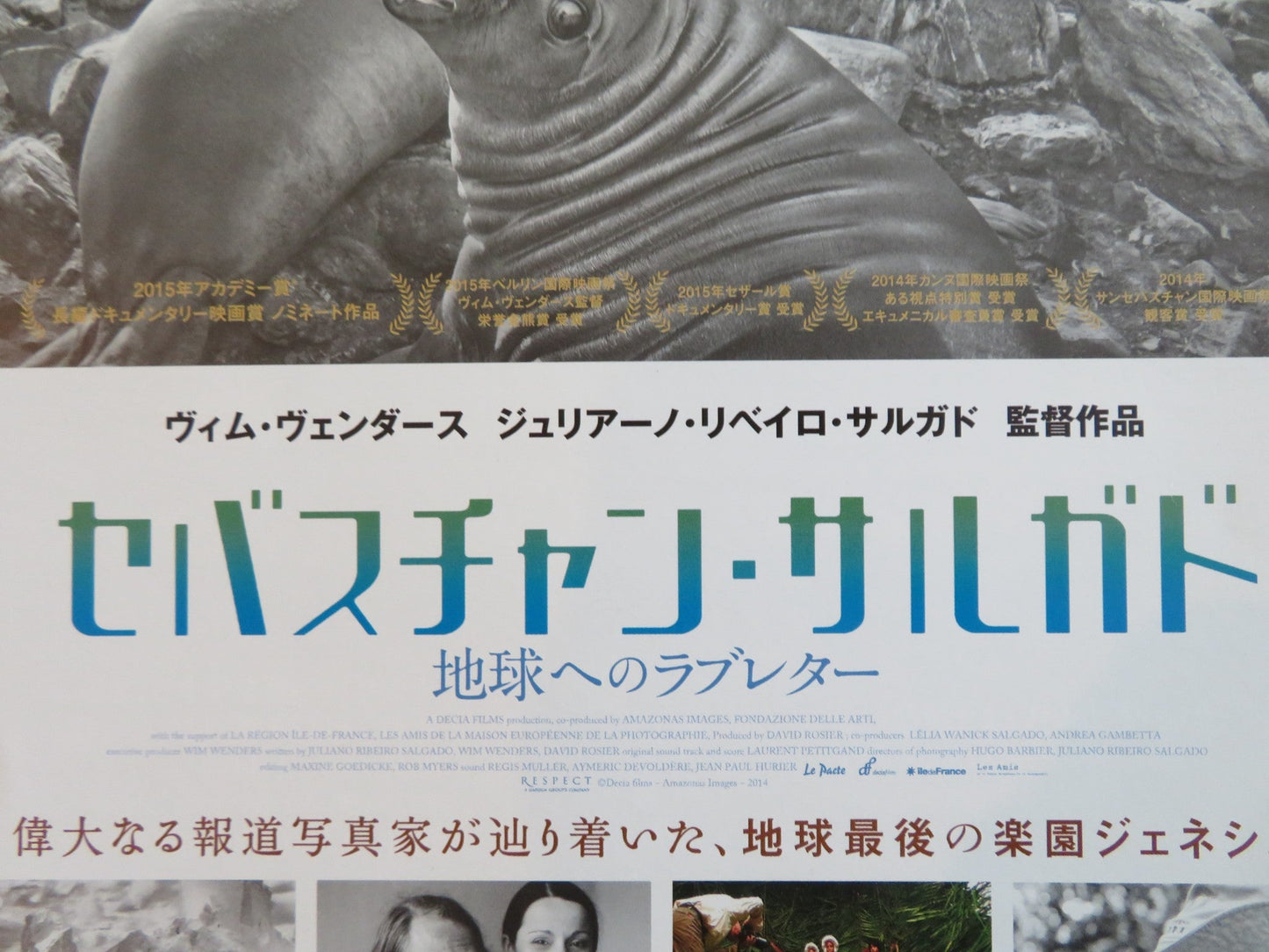 THE SALT OF THE EARTH JAPANESE CHIRASHI (B5) POSTER SEBASTIAO SALGADO 2014 Rendezvous Cinema Movie posters