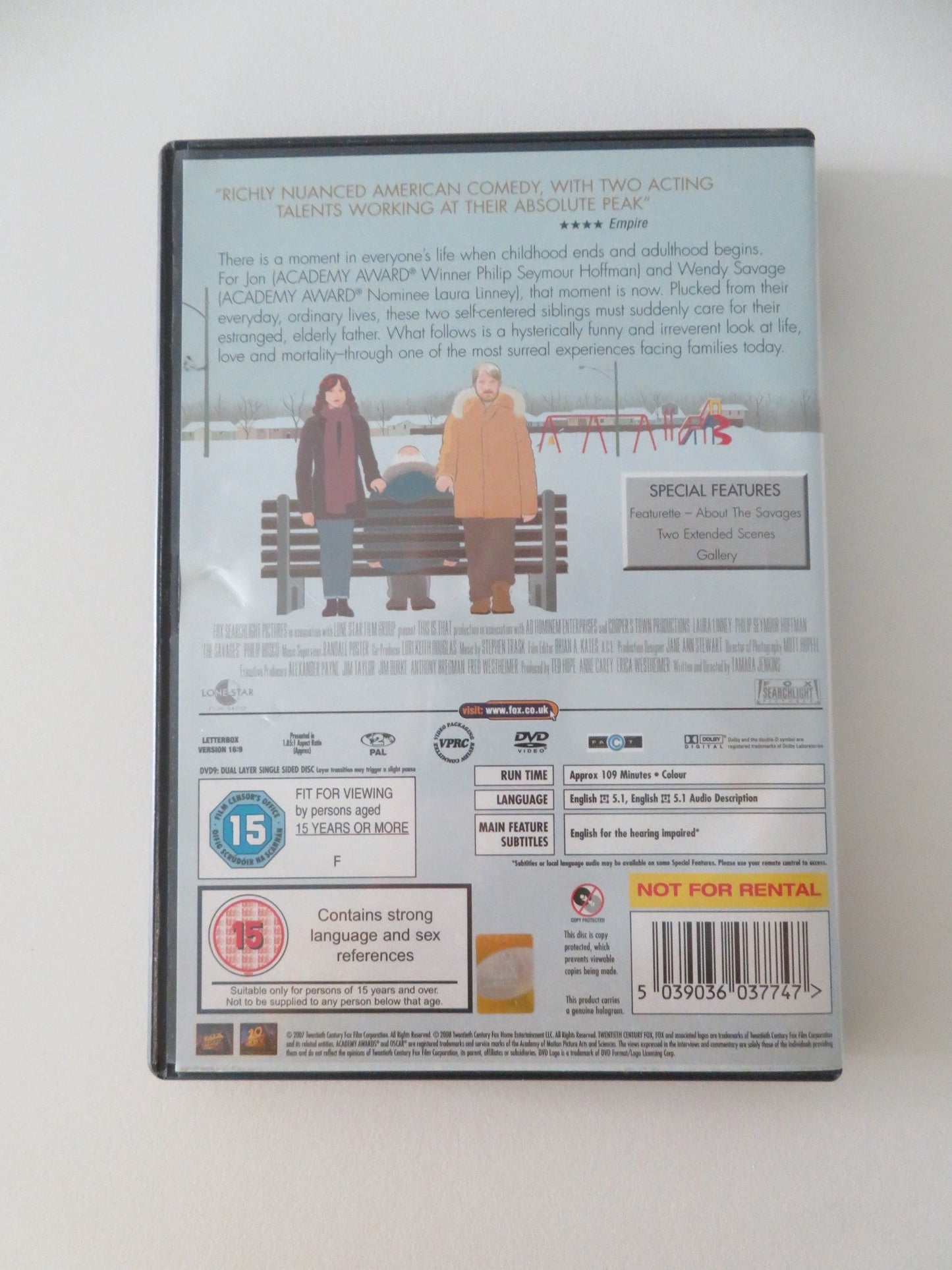 THE SAVAGES (DVD) PHILIP SEYMOUR HOFFMAN LAURA LINNEY 2007 REGION 2 Movie posters