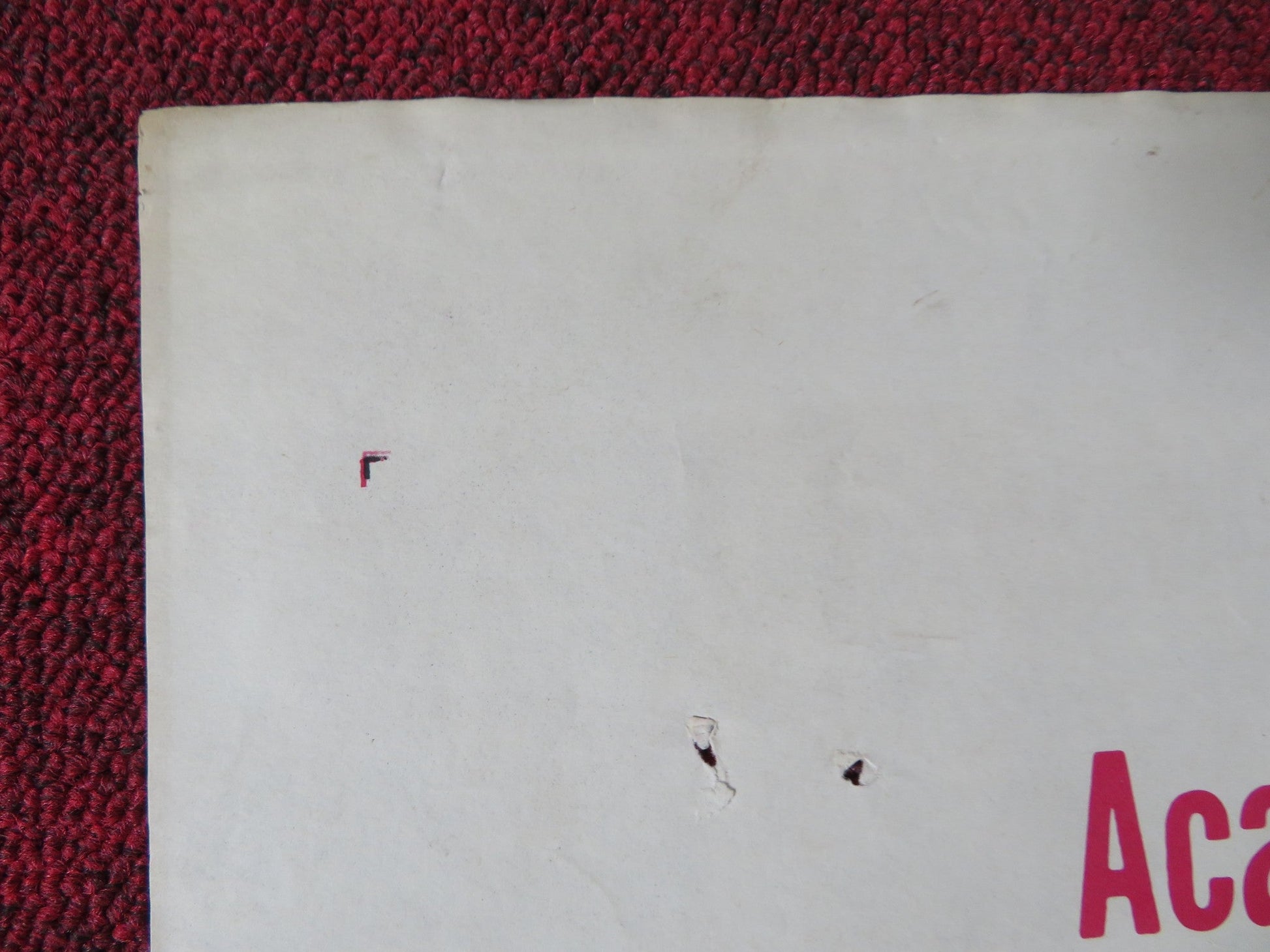 THE SCARLET HOUR FOLDED US ONE SHEET POSTER CAROL OHMART TOM TRYON 1956 Rendezvous Cinema Movie posters