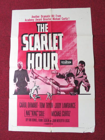 THE SCARLET HOUR FOLDED US ONE SHEET POSTER CAROL OHMART TOM TRYON 1956 Rendezvous Cinema Movie posters