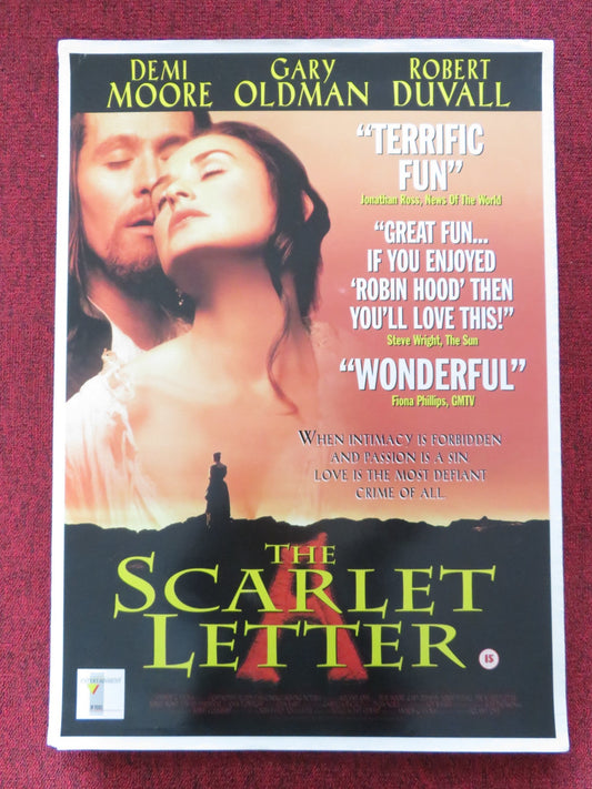 THE SCARLET LETTER VHS POSTER ROLLED DEMI MOORE GARY OLDMAN 1995 Rendezvous Cinema Movie posters