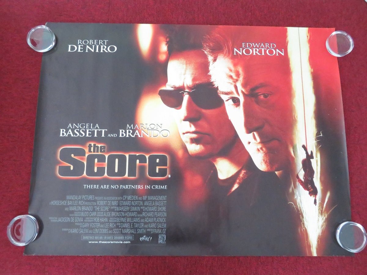 The Score UK Quad Rolled Poster Robert De Niro Edward Norton Marlon Brando 2001 Movie posters