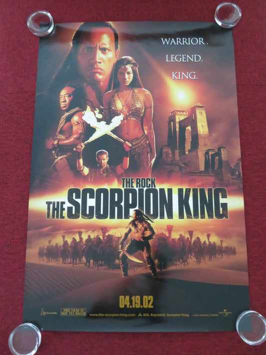 THE SCORPION KING - A US ONE SHEET ROLLED POSTER DWAYNE JOHNSON B. HILL 2002 Movie posters